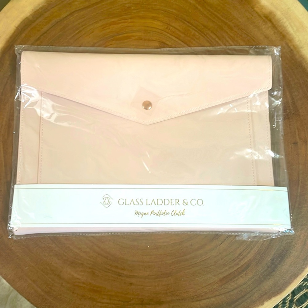 Glass Ladder & Co limited edition Megan Portfolio Clutch, pink